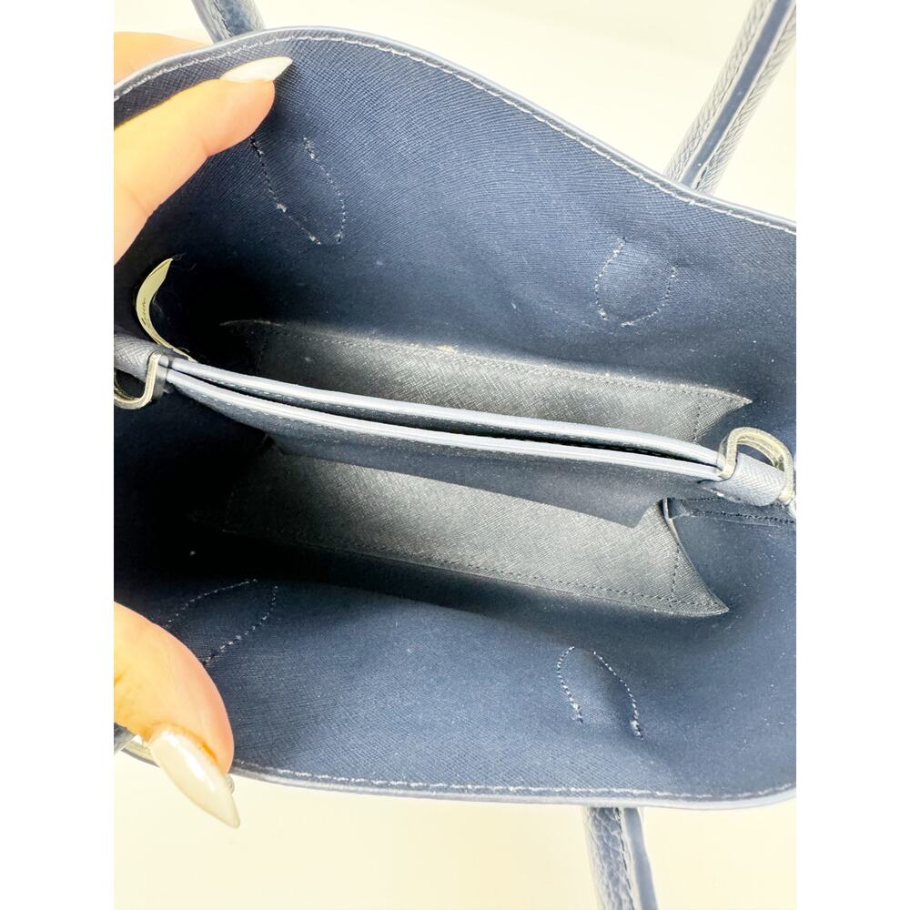 Kate Spade Small Eva Crossbody Leather Satchel Handbag in Blue Leather - Picture 6 of 7
